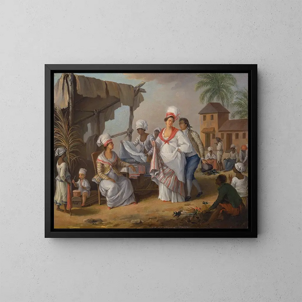 Marktdag in Roseau, Dominica - Agostino Brunias — ingelijst kunstwerk aan de muur