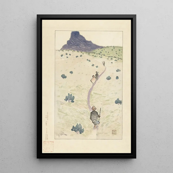 Le mont Rokko - Akamatsu Rinsaku — ingelijst kunstwerk aan de muur