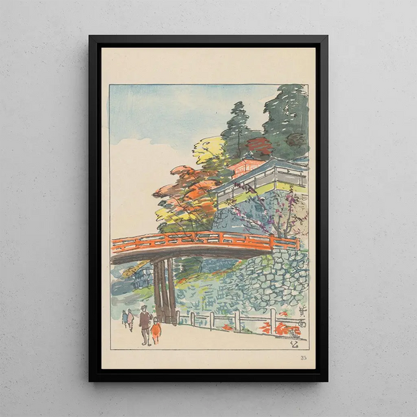 van het Minoo Nationaal Park - Akamatsu Rinsaku — ingelijst kunstwerk aan de muur