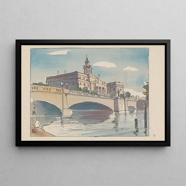 La Mairie - Akamatsu Rinsaku — ingelijst kunstwerk aan de muur