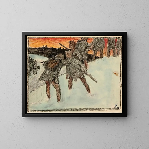 Een vogel op een tak - Akseli Gallen-Kallela — ingelijst kunstwerk aan de muur