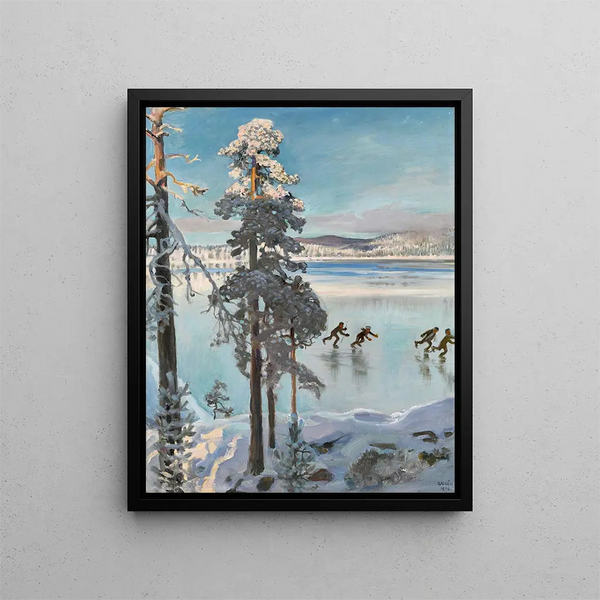 Akseli GallenKallela - Skaters on Lake Ruovesi.webp
