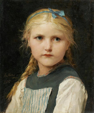 Albert Anker - Portrait Of A Girl.webp