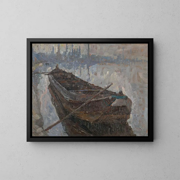 Modderboot - Albert Baertsoen — ingelijst kunstwerk aan de muur