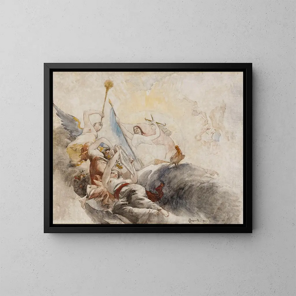 Het Triomf van de Republiek - Albert Besnard — ingelijst kunstwerk aan de muur