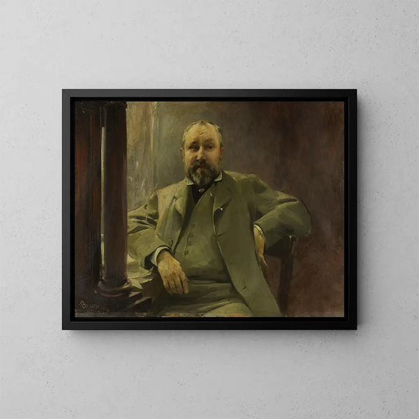 Portret van Francis Magnard - Albert Besnard — ingelijst kunstwerk aan de muur