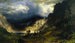 Tempête dans les montagnes Rocheuses Mt Rosalie - Albert Bierstadt — weergave van het kunstwerk