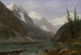 van het Canadese Rockies, Lake Louise - Albert Bierstadt — weergave van het kunstwerk