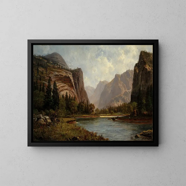 Poorten van Yosemite - Albert Bierstadt — ingelijst kunstwerk aan de muur