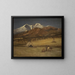 Indianenkampement bij schemering - Albert Bierstadt — ingelijst kunstwerk aan de muur