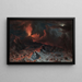 Mount Vesuvius at Midnight - Albert Bierstadt — framed artwork on a wall
