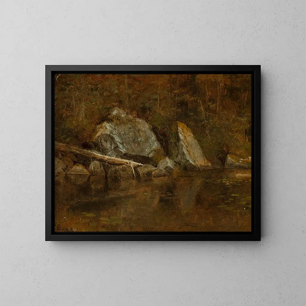 van Montagnes Blanches, Écho Lake - Albert Bierstadt — ingelijst kunstwerk aan de muur