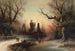Een winteravond - Albert Bredow — weergave van het kunstwerk