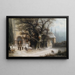 Procession dans un monastère enneigé - Albert Bredow | Reproduction — ingelijst kunstwerk aan de muur