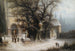 Procession dans un monastère enneigé - Albert Bredow | Reproduction — weergave van het kunstwerk