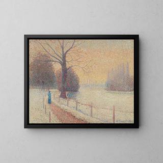 Le Puy in de winter - Albert Dubois-Pillet — ingelijst kunstwerk aan de muur
