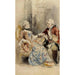 Reproductie van het schilderij Koppel in gesprek in rococokleding - Albert Edelfelt