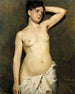 Studie van een vrouwelijke naakt - Albert Edelfelt — weergave van het kunstwerk