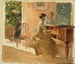 in de woonkamer bij Haiko - Albert Edelfelt — weergave van het kunstwerk