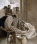Jezus die de voeten wast van zijn discipelen - Albert Edelfelt — weergave van het kunstwerk