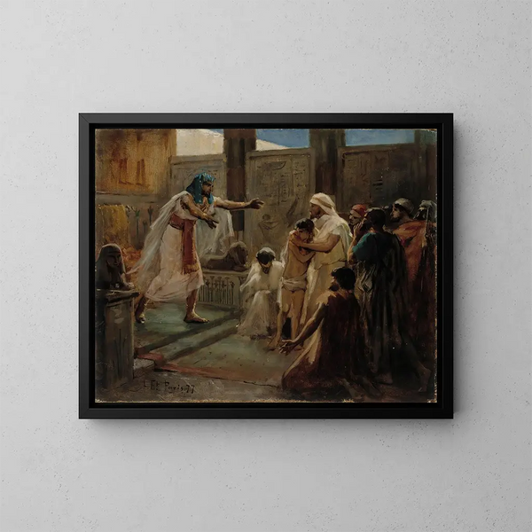 Joseph en zijn broers - Albert Edelfelt — ingelijst kunstwerk aan de muur