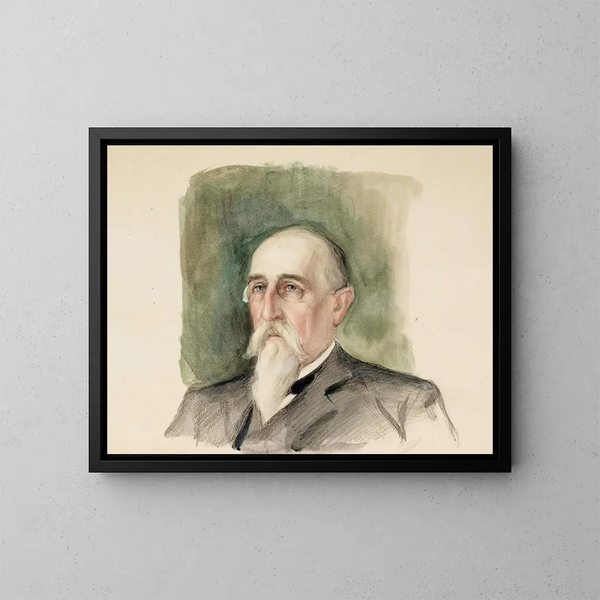 Studie van portret van Leo Mechelin - Albert Edelfelt — ingelijst kunstwerk aan de muur