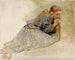 Studie van Maria Magdalena knielend voor Christus en Maria Magdalena - Albert Edelfelt — weergave van het kunstwerk