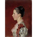 Reproductie van het schilderij portret van de zus van de kunstenaar Annie Edelfelt - Albert Edelfelt