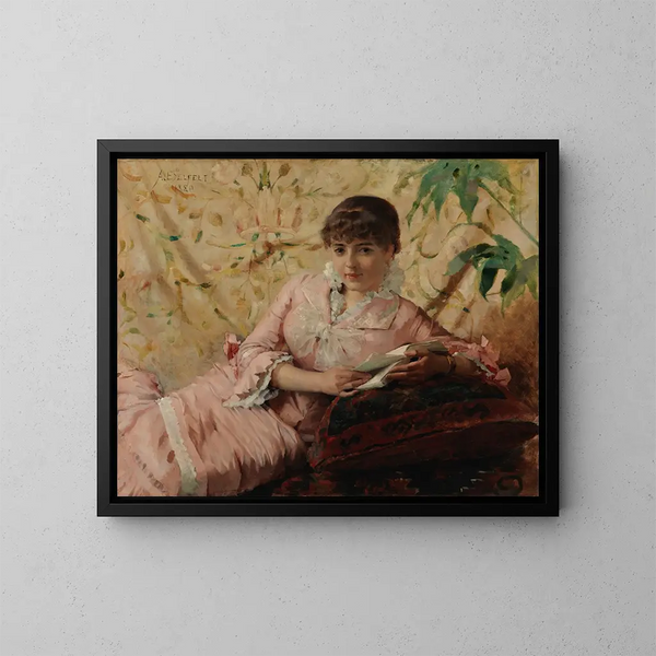 Lezing in Parijs - Albert Edelfelt — ingelijst kunstwerk aan de muur