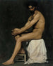 van een zittende man - Albert Edelfelt — weergave van het kunstwerk