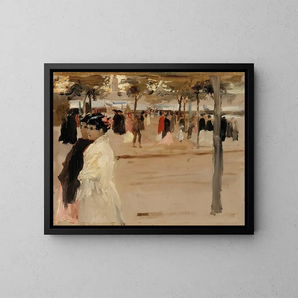 Studie voor de kustweg in San Telmo, Sevilla - Albert Edelfelt — ingelijst kunstwerk aan de muur