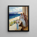 De vrouw van de kunstenaar en Emilie Von Etter op het balkon in Cannes - Albert Edelfelt — ingelijst kunstwerk aan de muur