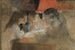 De kinderen van de familie Brandt bij de lamp - Albert Edelfelt — weergave van het kunstwerk