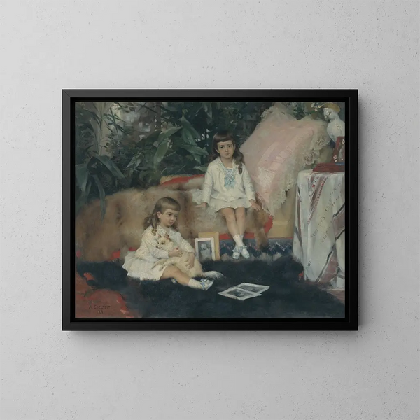 De grote uilen Boris en Kirill Vladimirovitch kinderen - Albert Edelfelt — ingelijst kunstwerk aan de muur
