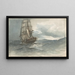 Scheepvaart op zee - Albert Ernest Markes — ingelijst kunstwerk aan de muur