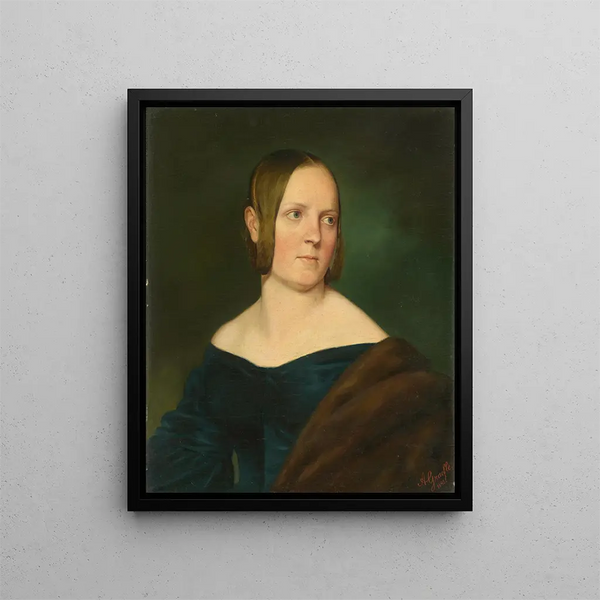 Portrait of a Lady by Albert Gräfle — framed art print on a wall