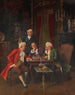 Het schaakspel - Albert Julius Franke — weergave van het kunstwerk
