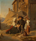 A young abbot recites his lesson to his sister - Albert Kühler — artwork view