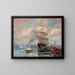 in de haven van Rouen - Albert Lebourg — ingelijst kunstwerk aan de muur