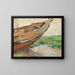 Visboot op het strand - Albert Lebourg — ingelijst kunstwerk aan de muur