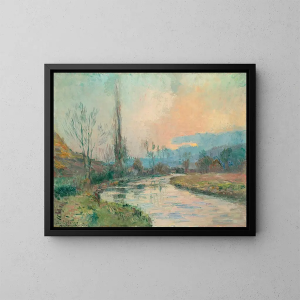 Hondouville sur Iton - Albert Lebourg — ingelijst kunstwerk aan de muur