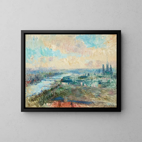De Seine in Rouen - Albert Lebourg — ingelijst kunstwerk aan de muur