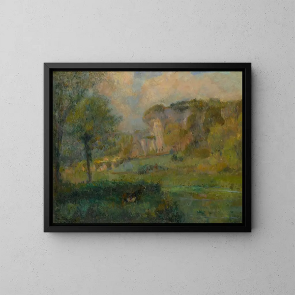 Landschapschilderij - Albert Lebourg — ingelijst kunstwerk aan de muur