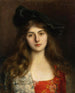Portrait of a Young Woman - Albert Lynch — artwork view