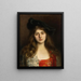 Portrait of a Young Woman - Albert Lynch — framed artwork on a wall