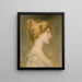 Portrait of a Blonde Woman - Albert Lynch — framed artwork on a wall