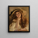 Young woman wearing a large hat - Albert Lynch — framed artwork on a wall