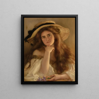 Albert Lynch - Young woman in a large picture hat.webp