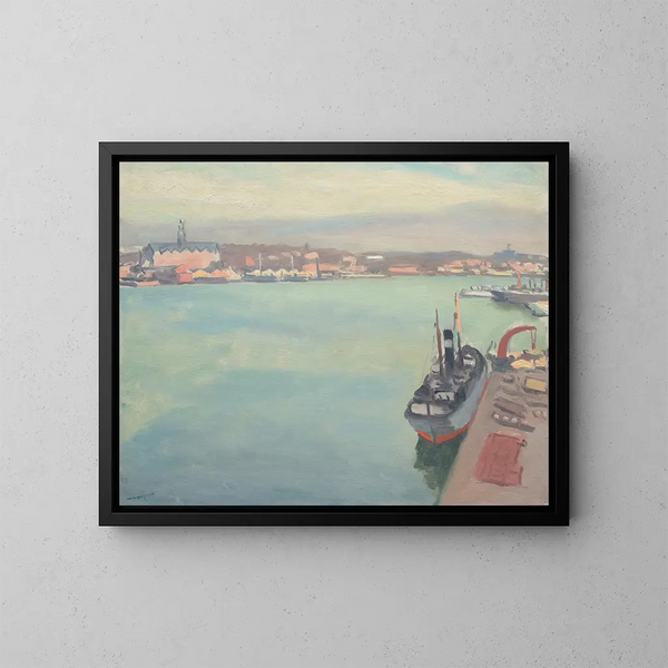 Stockholmhaven in de ochtend van de lente - Albert Marquet — ingelijst kunstwerk aan de muur