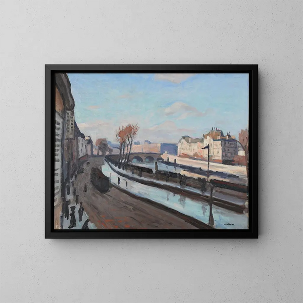 Le quai des Grands-Augustins - Albert Marquet — ingelijst kunstwerk aan de muur